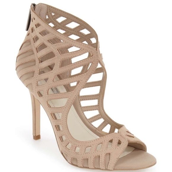 BCBGeneration Shoes - 🌼 BCBG leather upper cage stiletto nude heel